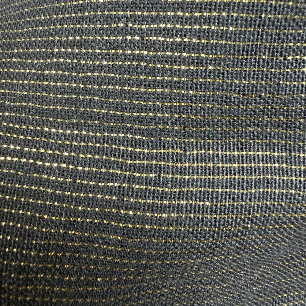 Gold Metallic Black Infinity Scarf EUC Shimmer Evening Wrap Sparkle Loop Knit